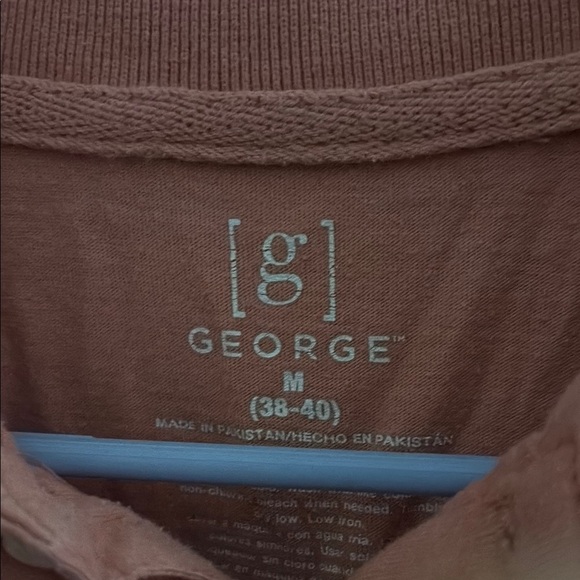 George Men's Pink Polo Shirt - Picture 3 of 3